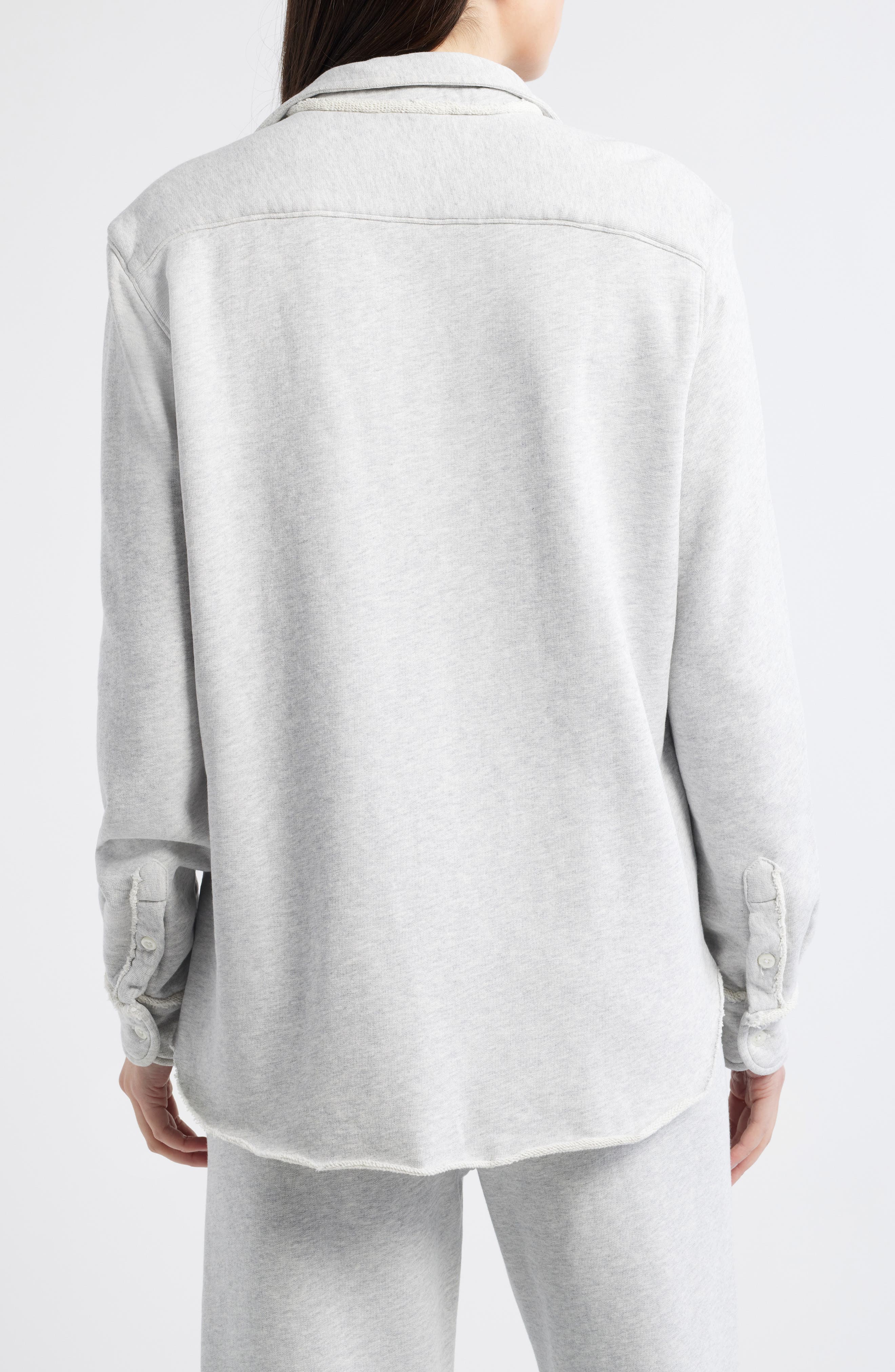 Relaxed Fit Cotton Terry Button-Up Shirt - image 2
