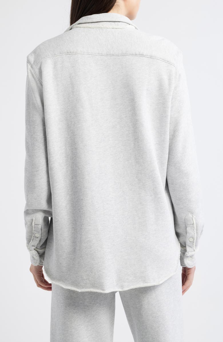 Frank
Eileen Relaxed Fit Cotton Terry Button-Up Shirt, Alternate, color, Gray Melange