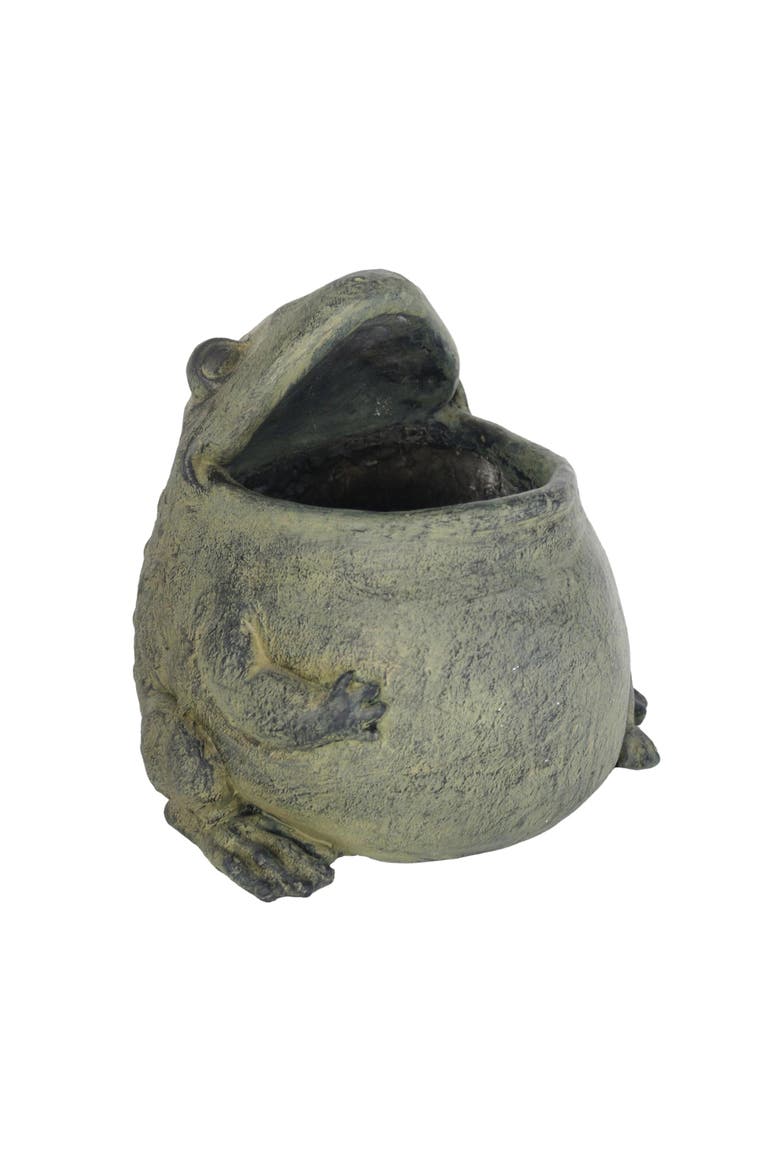 Big Mouth Frog Figurine Green Resin Decorative Accent for Spring Home Decor Perfect Gift for Nature Lovers, Main, color, Green
