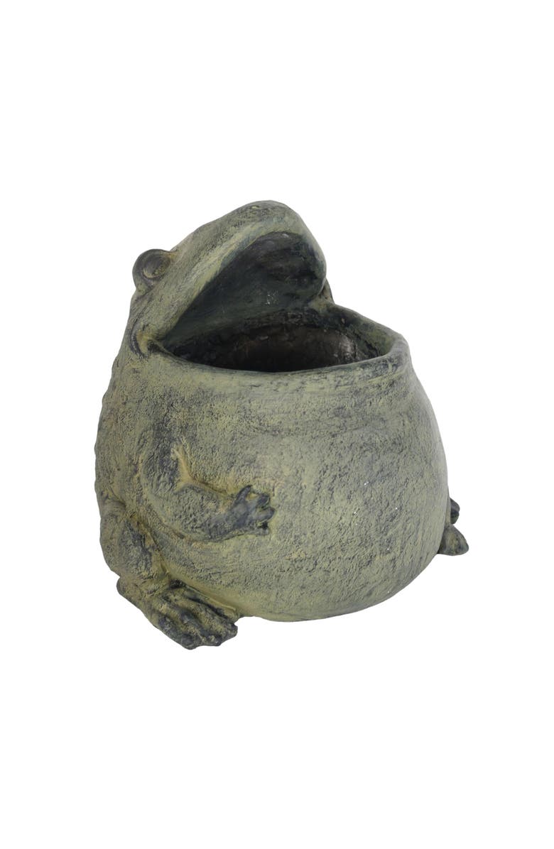 Transpac Big Mouth Frog Figurine Green Resin Decorative Accent for Spring Home Decor Perfect Gift for Nature Lovers, Main, color, Green