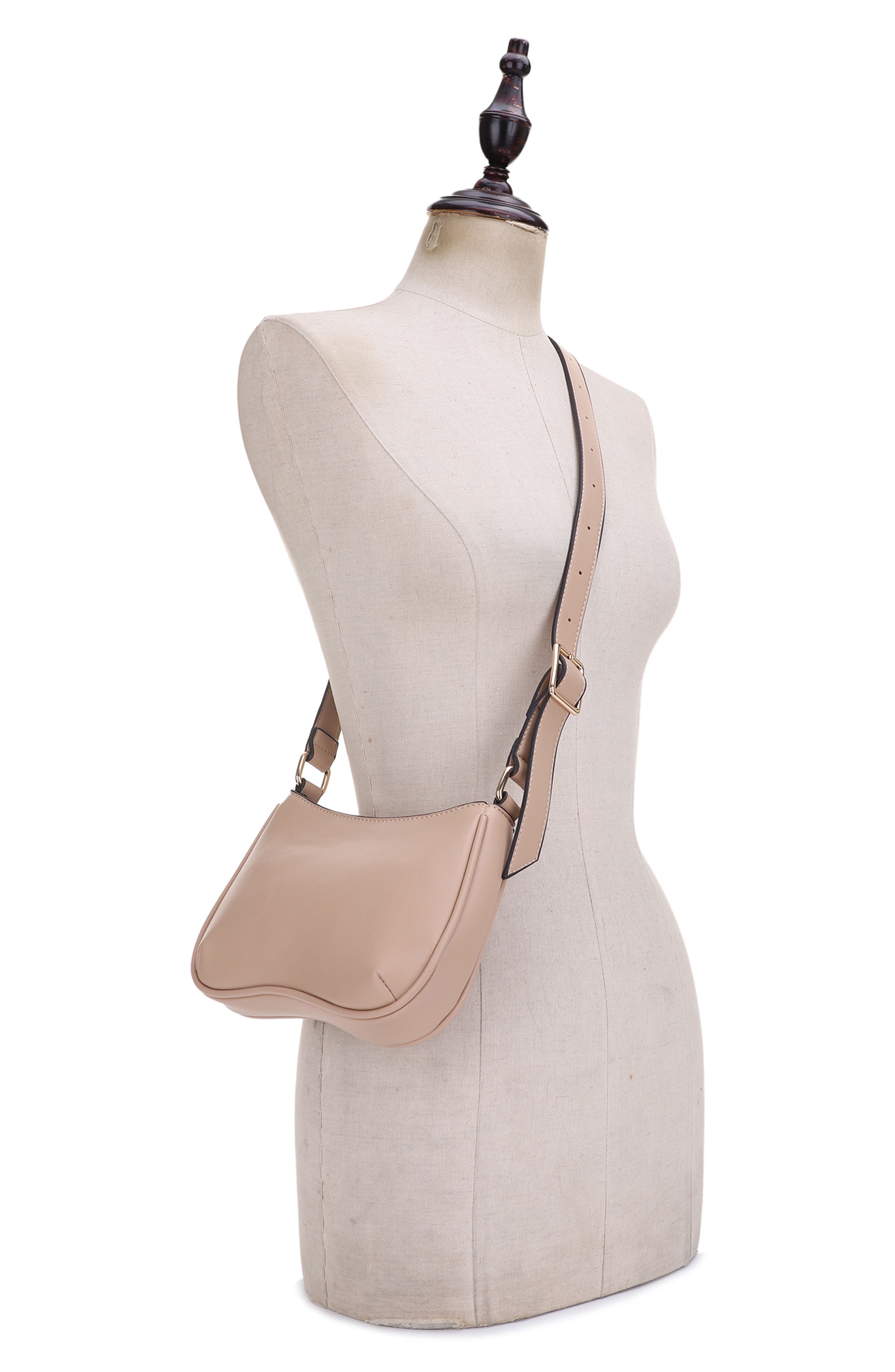 Alana Recycled Vegan Leather Convertible Crossbody Bag, Alternate, color, CAMEL
