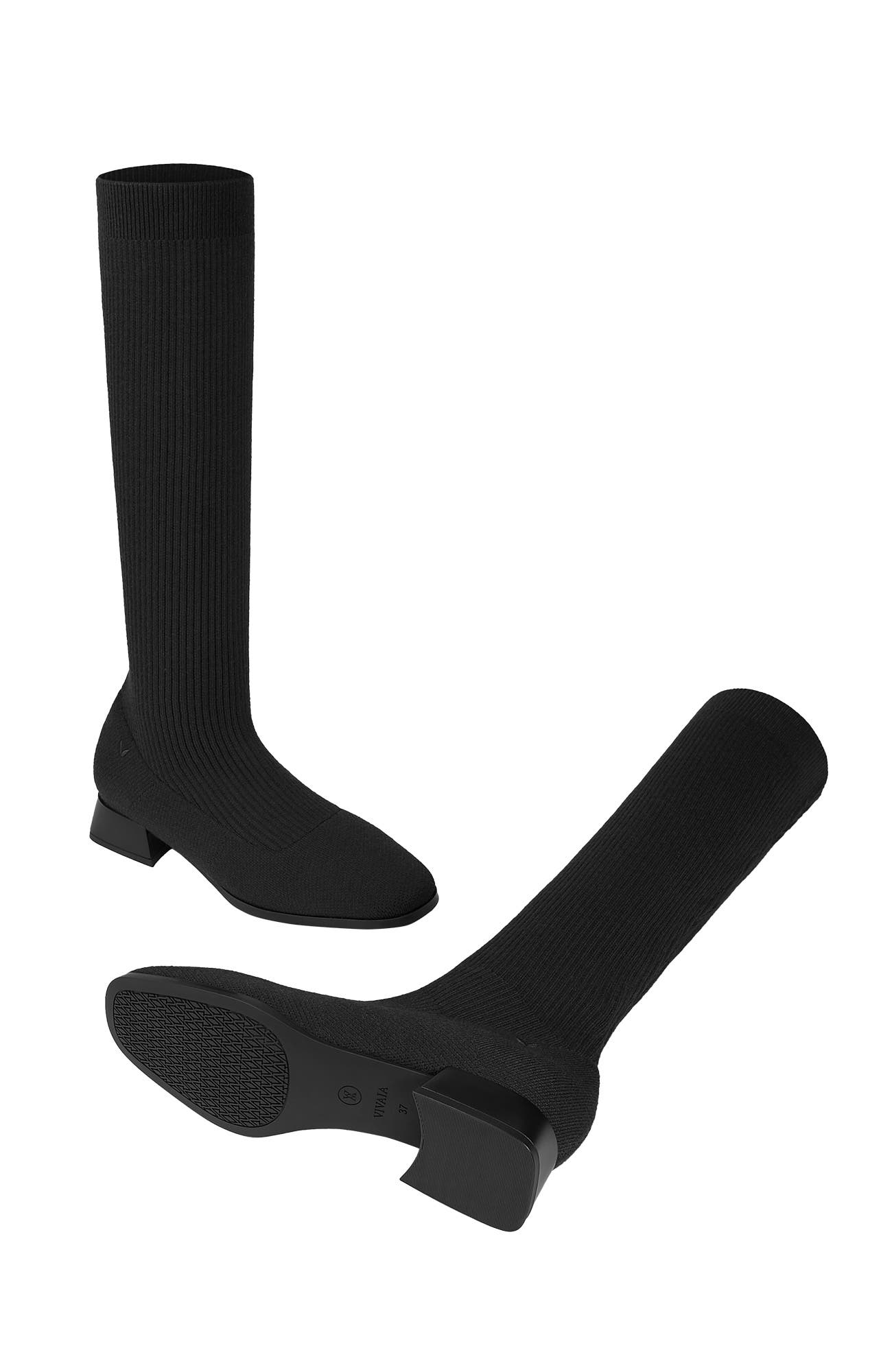 VIVAIA Tara Pro Square-Toe Water Repellent Wool Knee-High Boots, Alternate, color, 