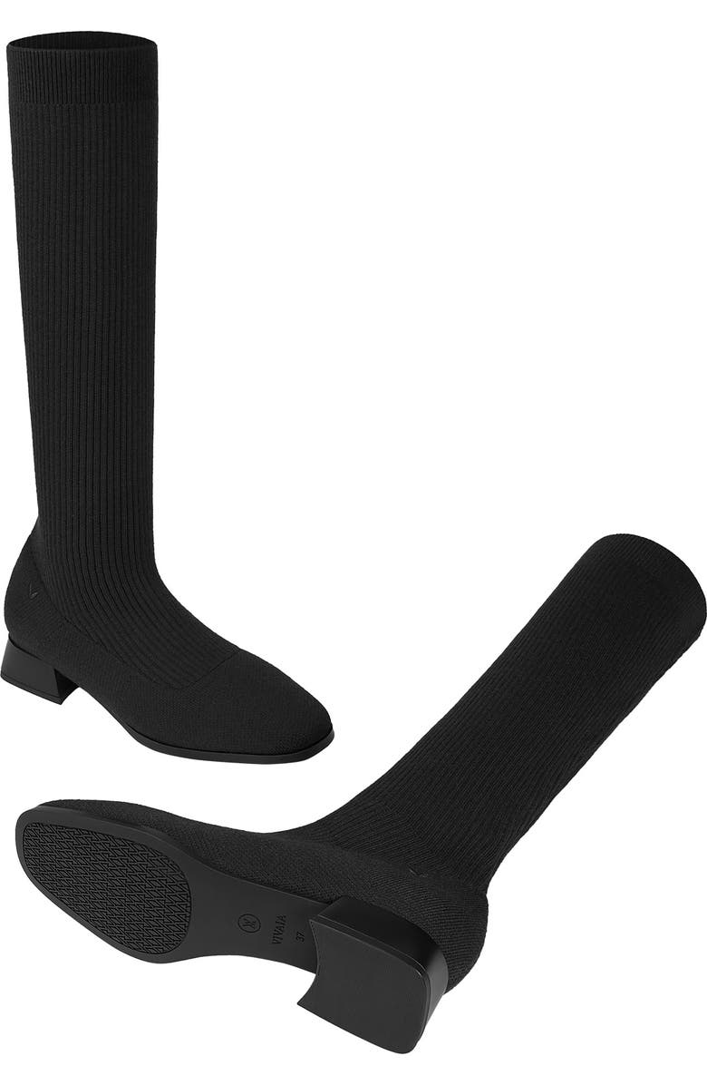 VIVAIA Tara Pro Square-Toe Water Repellent Wool Knee-High Boots, Alternate, color,