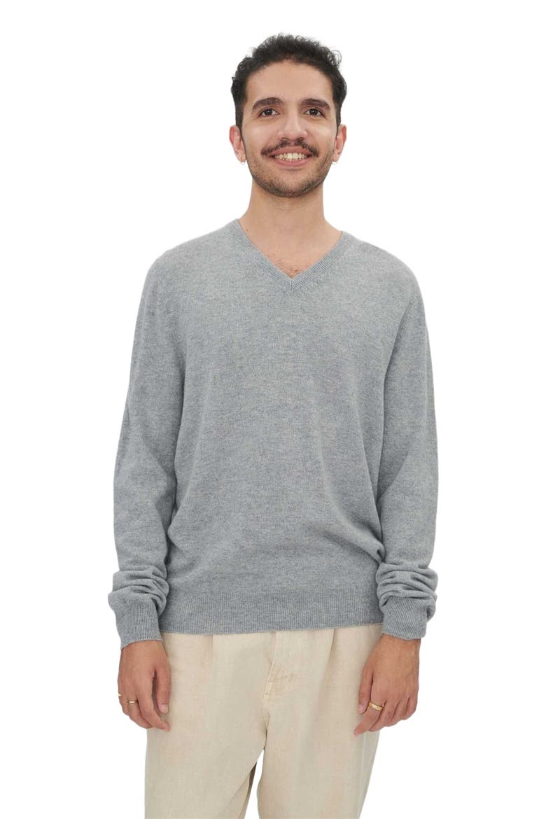 Essential V-Neck Cashmere Sweater, Main, color, vapor blue