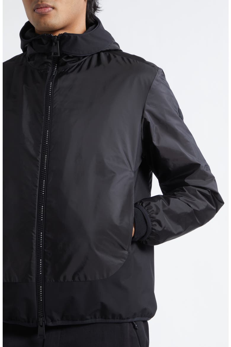 Galveston Water Repellent Hooded Jacket, Alternate, color, BLACK