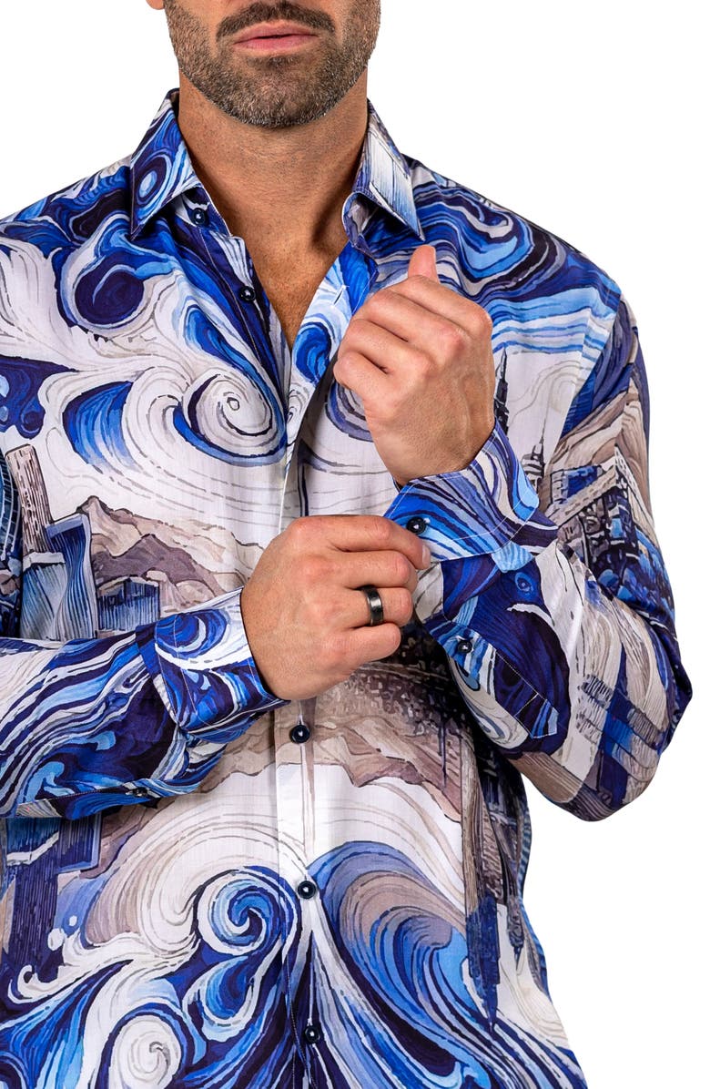 Maceoo Fibonacci Marthyr 0326 Contemporary Fit Button-Up Shirt, Alternate, color, 