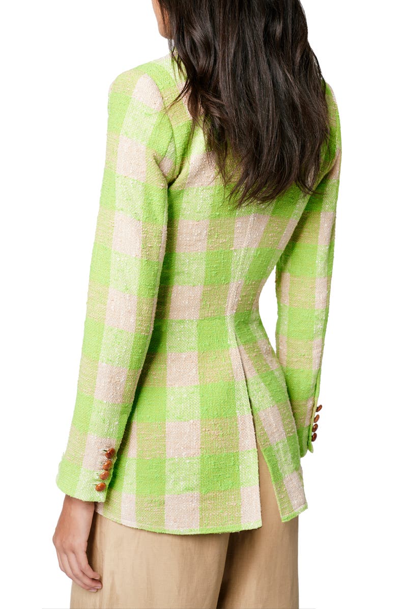 Smythe Birkin Check Blazer, Alternate, color, Lime Check