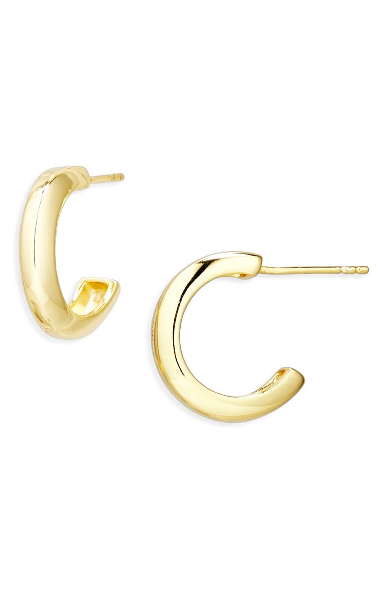 ARGENTO VIVO Small Bar Scoop Hoop Earrings, Main, color, Gold