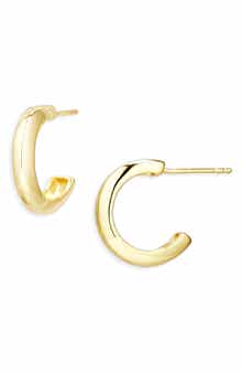 ARGENTO VIVO Small Bar Scoop Hoop Earrings