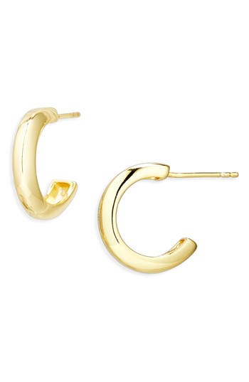Argento Vivo Small Bar Scoop Hoop Earrings In Gold