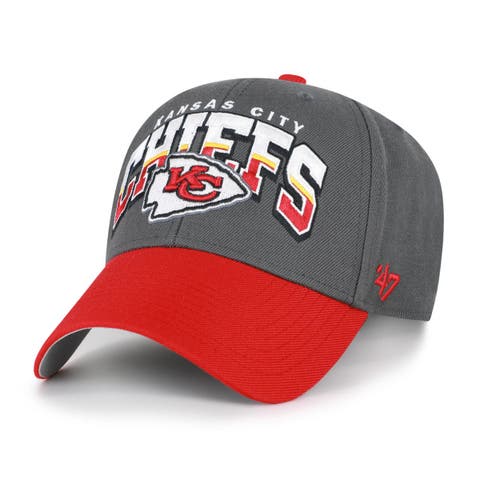 Men's '47 Charcoal Kansas City Chiefs Split Block MVP Adjustable Hat