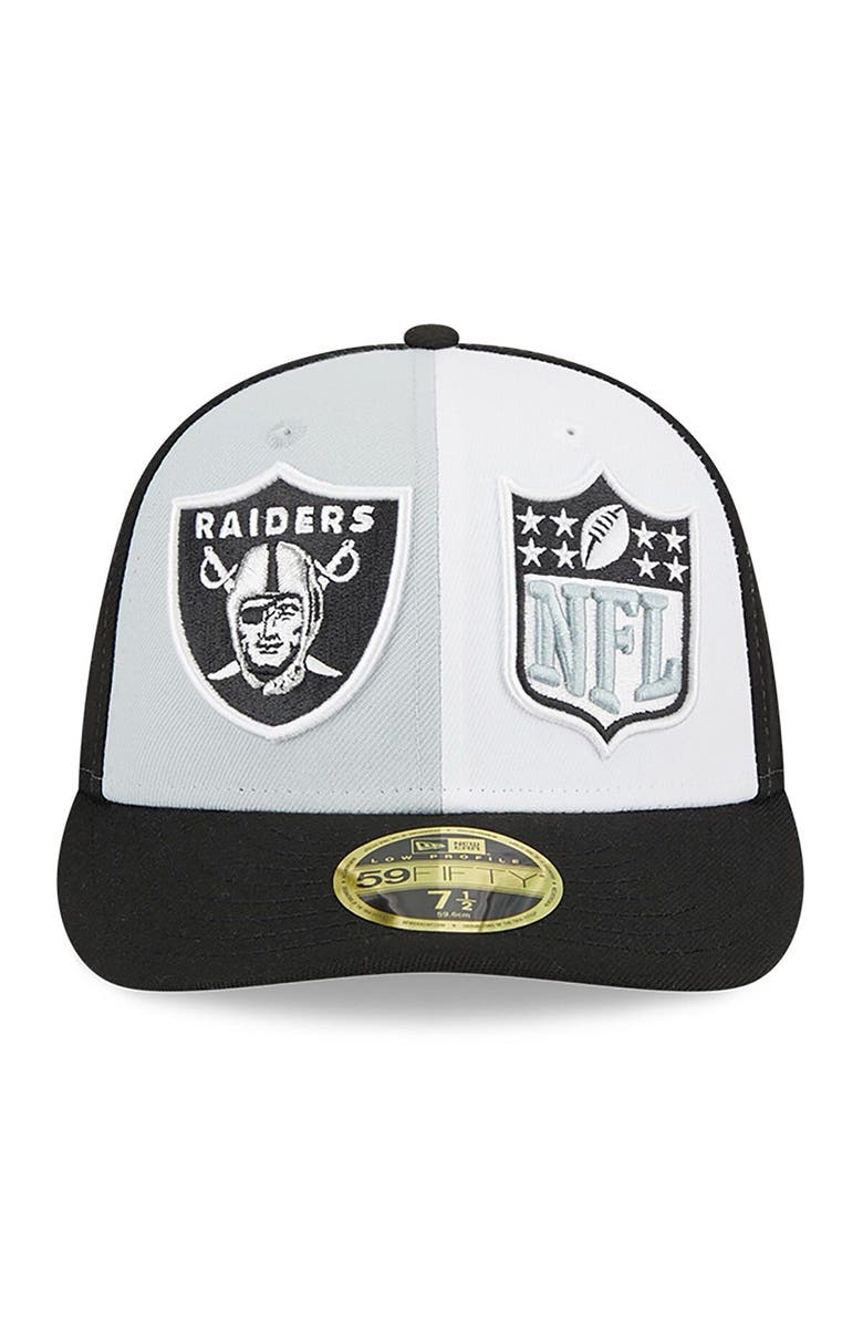 New Era Men's New Era Gray/Black Las Vegas Raiders 2023 Sideline Low Profile 59FIFTY Fitted Hat, Alternate, color, Gray