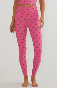 Beach Riot Piper Palm Print High Waist Leggings