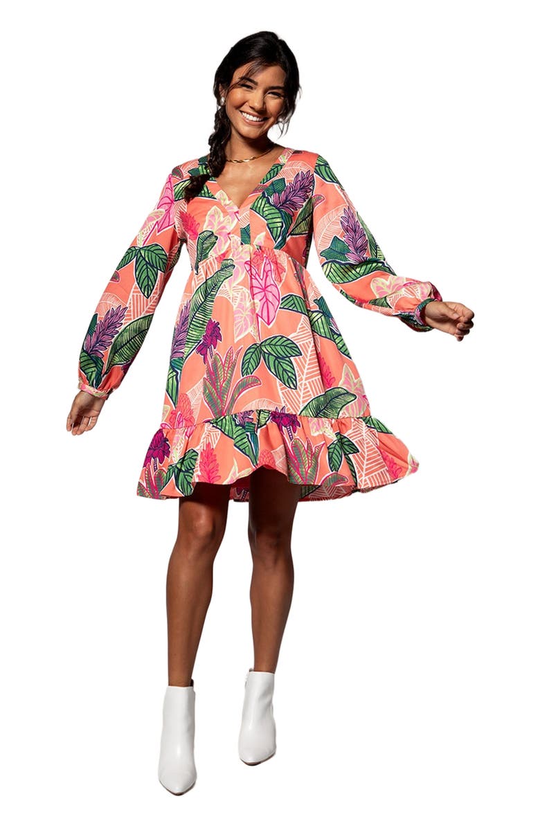 Tori Richard Garden Island Hana Dress, Main, color, Peach