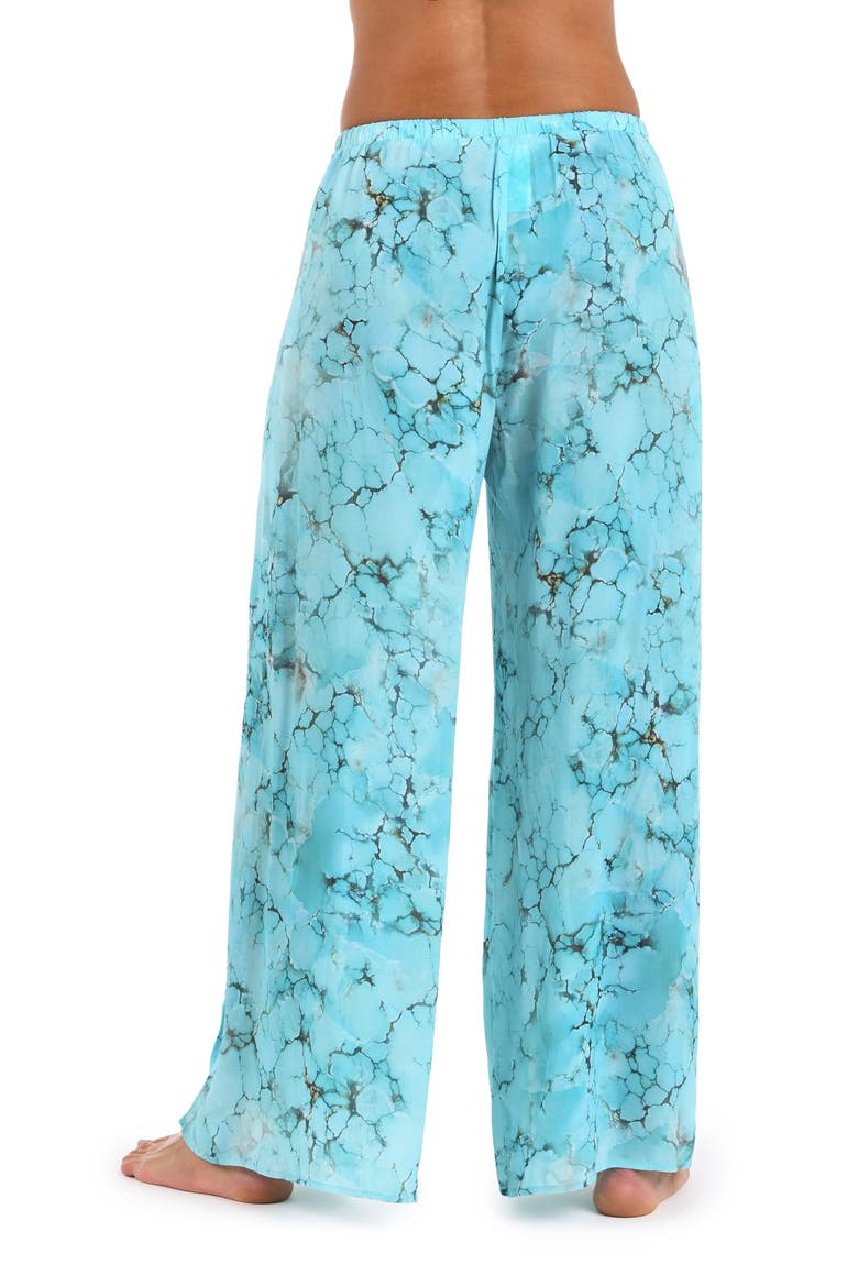 Geraldine Wide Leg Cover-Up Pants, Alternate, color, TURQUOISE