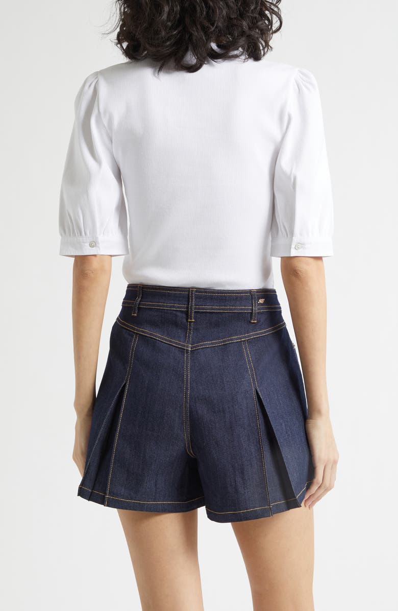 Cinq à Sept Junie Ruffle Rib Top, Alternate, color, White/ White