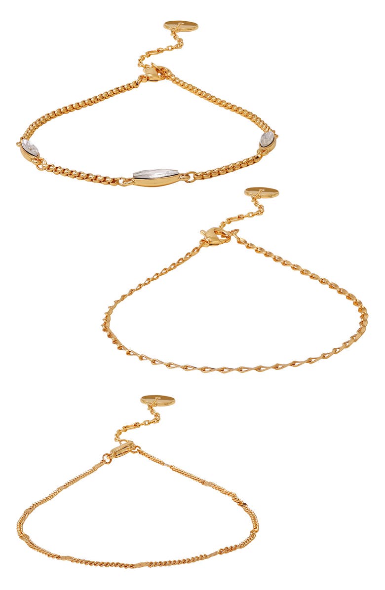 Vince Camuto Navette 3-Pack Assorted Anklets, Main, color,