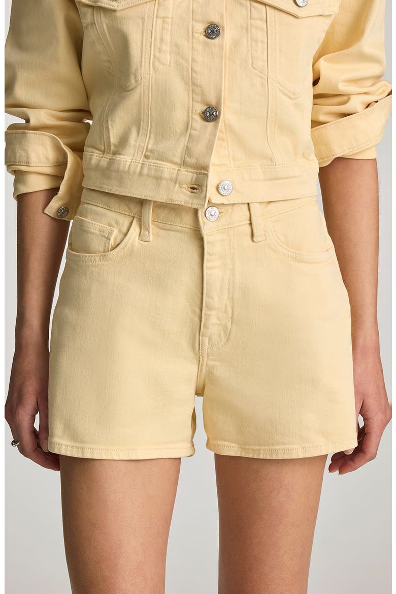 Heidi High Waist Denim Shorts, Alternate, color, FADED LEMON DENIM