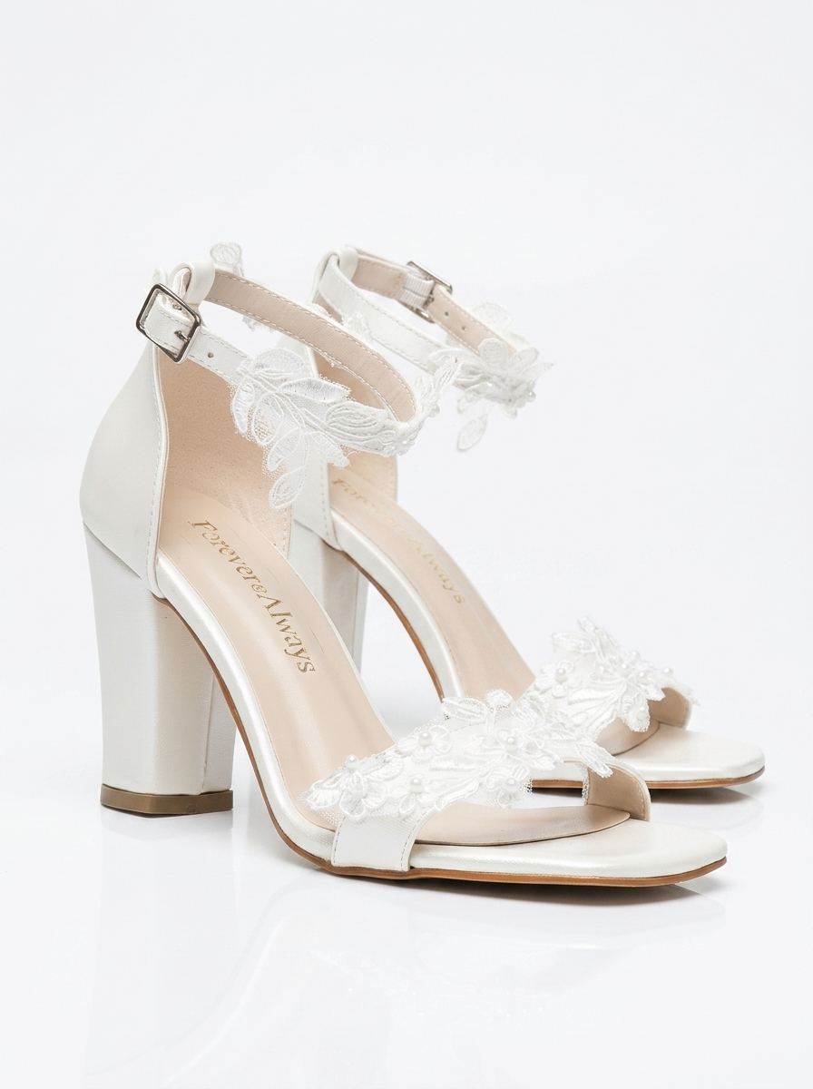 Selia Block Heel Bridal Sandal, Alternate, color, Ivory