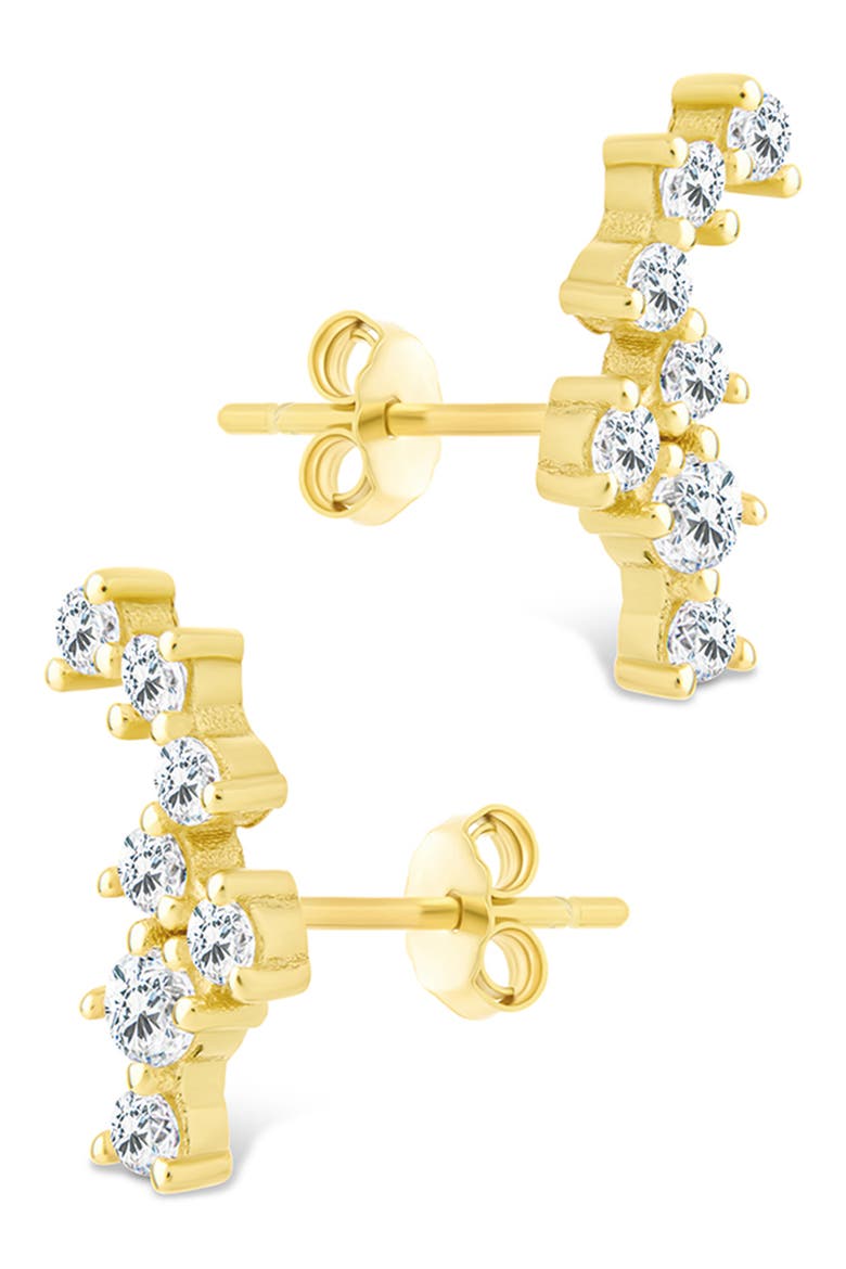Cubic Zirconia Ear Crawlers, Alternate, color, GOLD