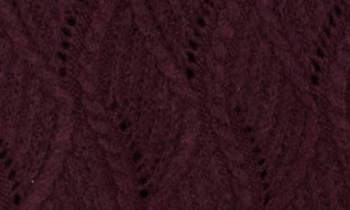 Splendid Novelty Pointelle Stitch Sweater In Burgundy