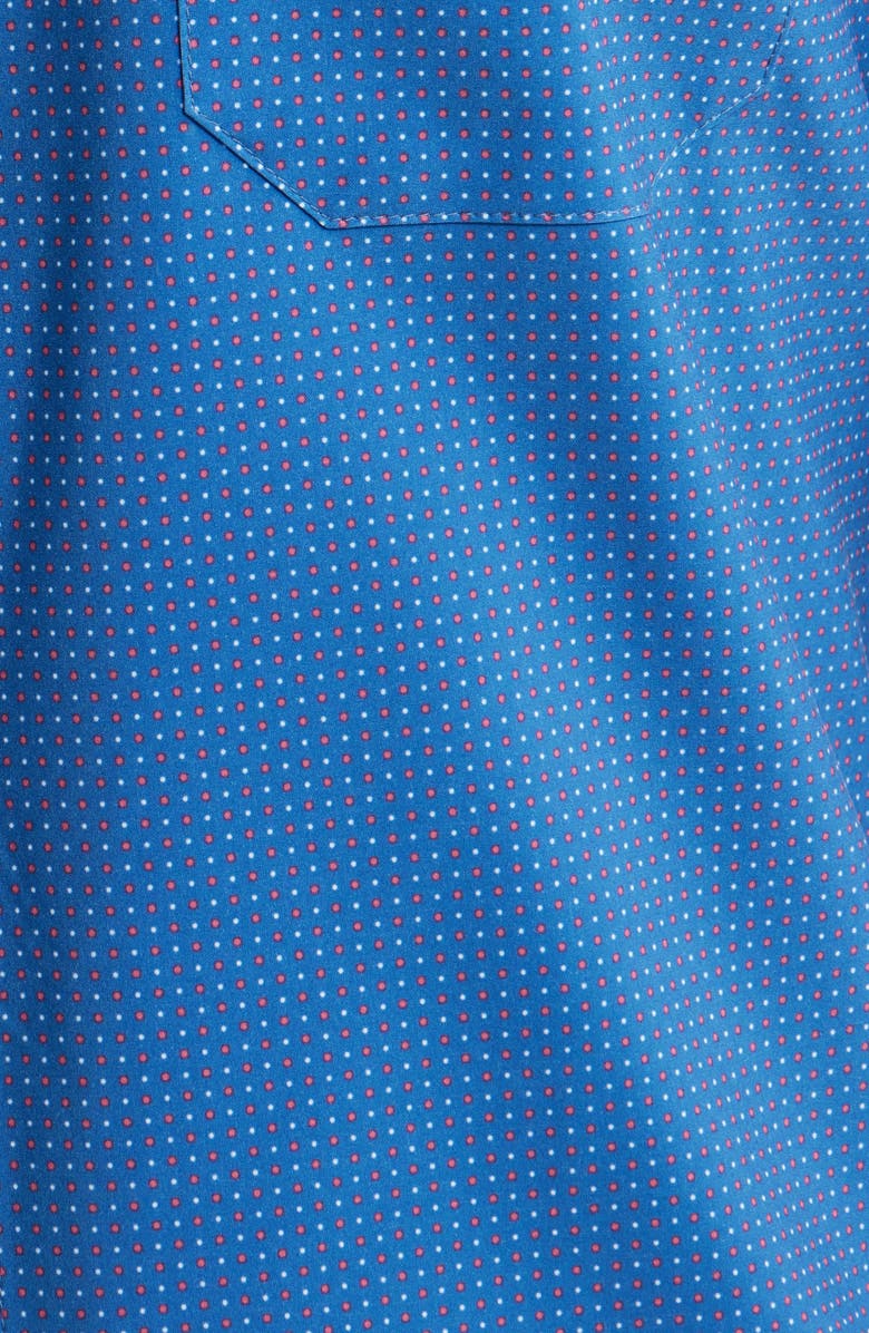 Mizzen+Main Leeward Trim Fit Neat Short Sleeve Button-Up Shirt, Alternate, color, Set Sail Dual Dots