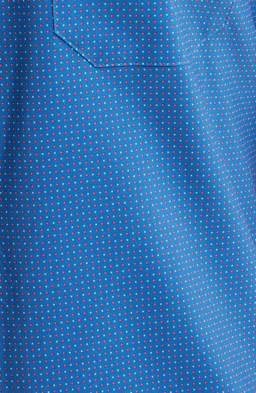 Mizzen + Main Mizzen+main Leeward Trim Fit Neat Short Sleeve Stretch Button-up Shirt