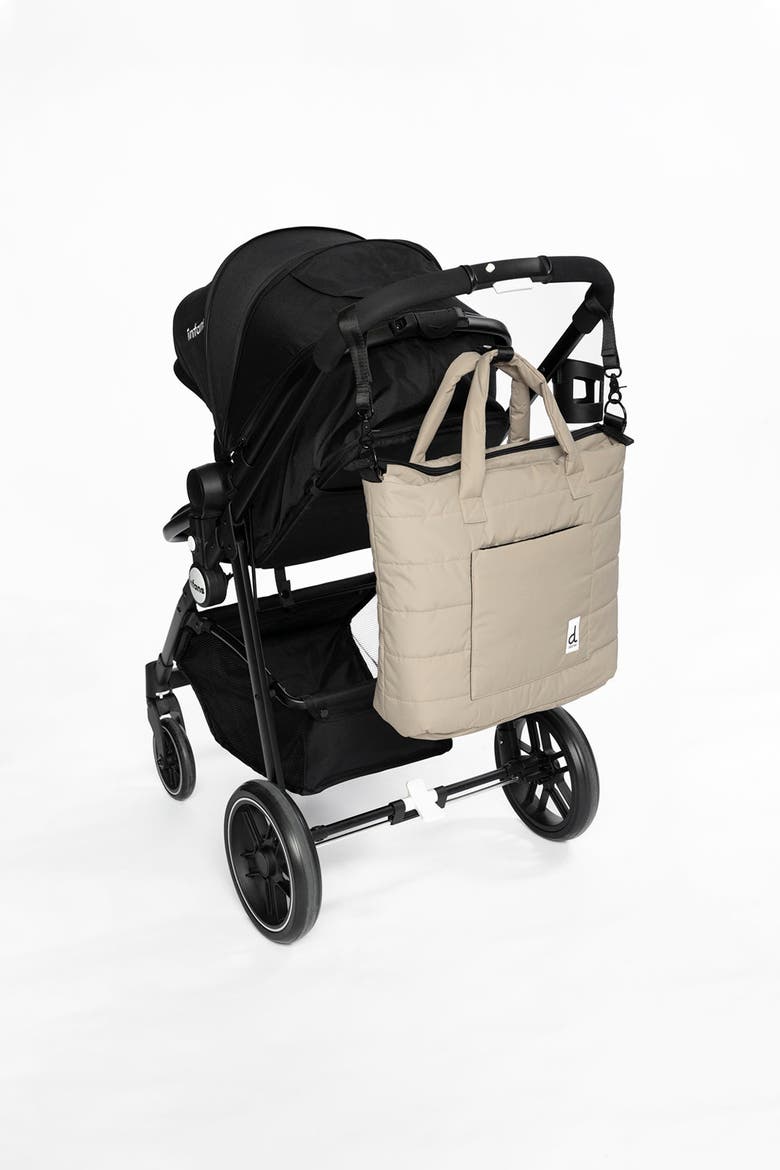 Diaper Bag with Changing Mat and Stroller Straps, Alternate, color, Taupe