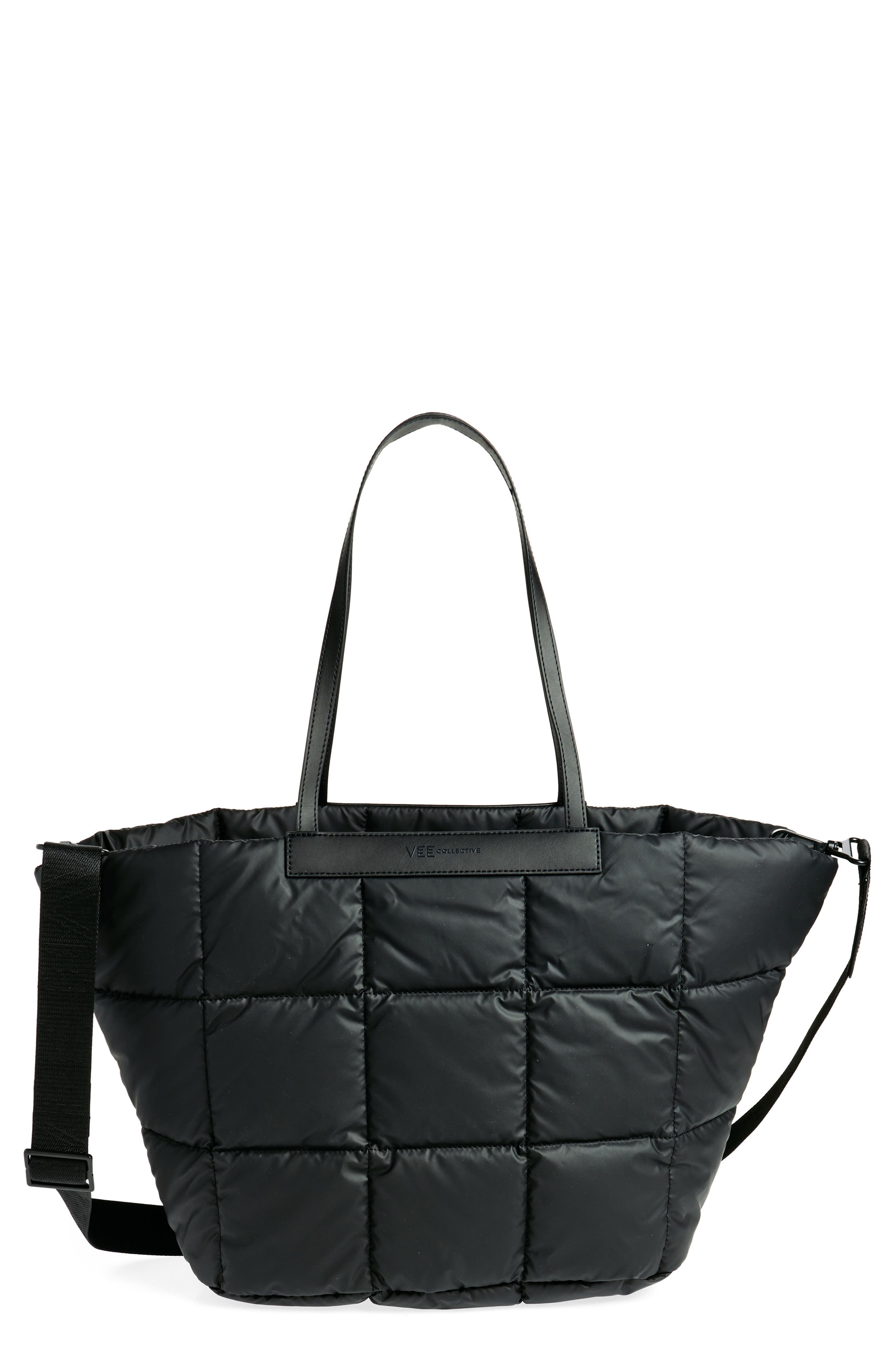 VeeCollective Porter Basque Water Resistant Quilted Recycled Nylon Tote, Main, color, 