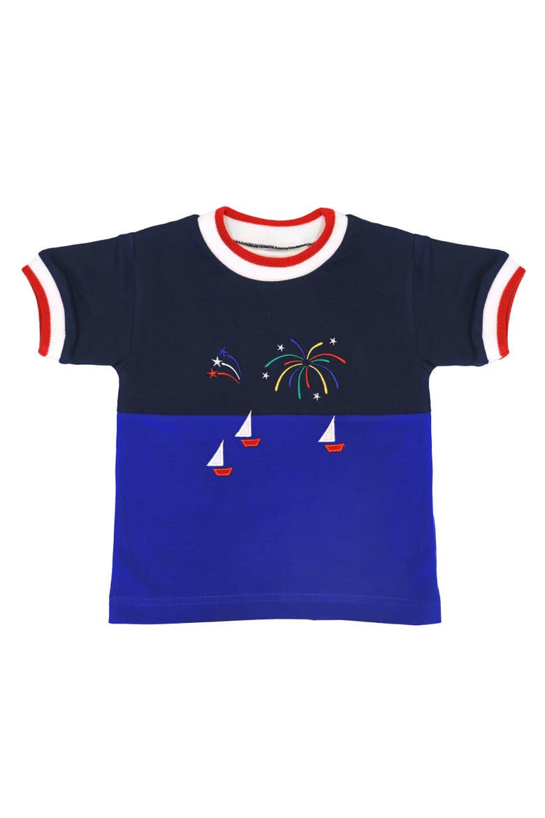 Tshirt With With Boats And Fireworks, Main, color, Navy / Blue