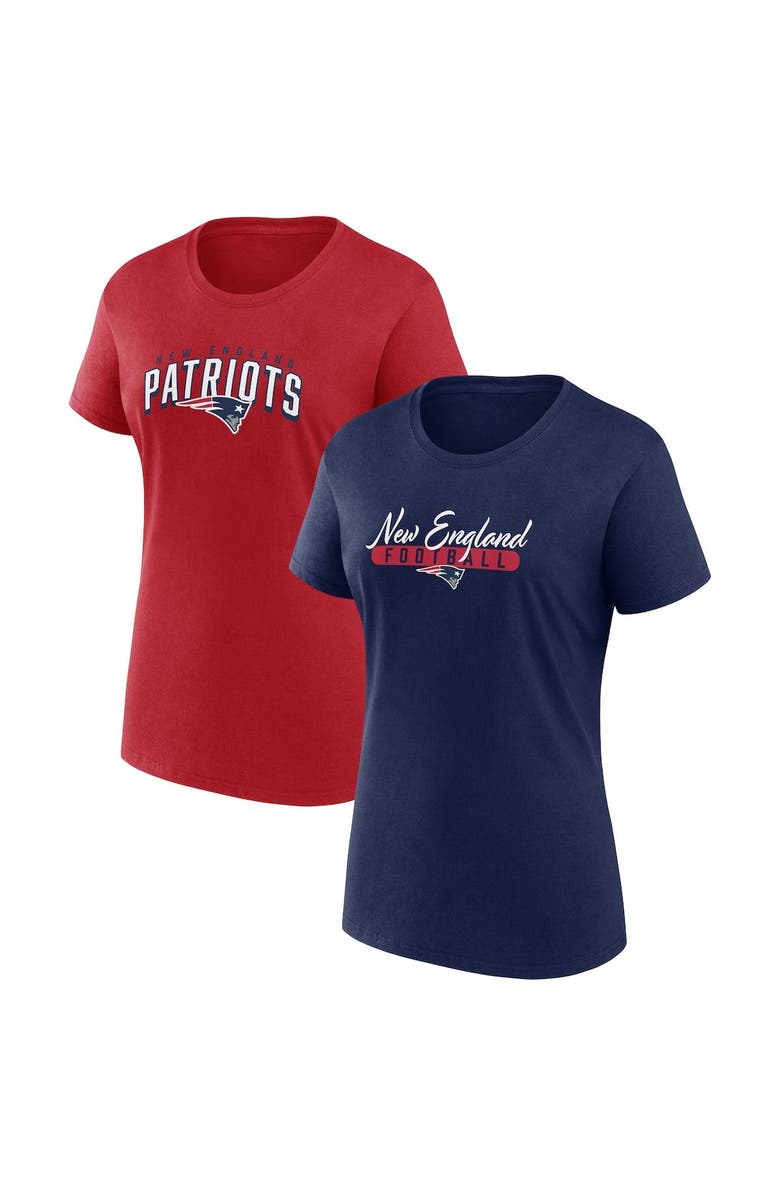 FANATICS Women's Fanatics Branded Navy/Red New England Patriots Fan T-Shirt Combo Set, Main, color,
