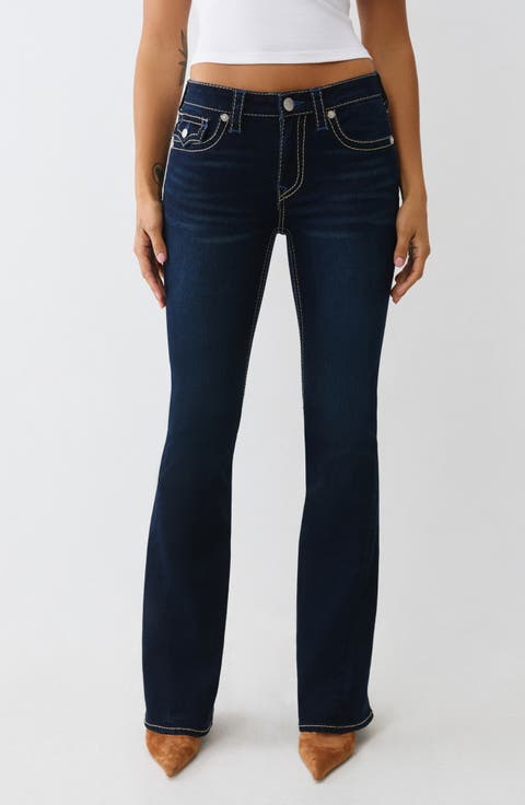 Joey Big-T Low Rise Flare Jeans (Dark Oak Wash)