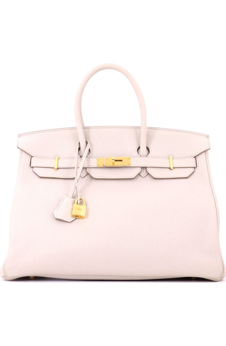 Pre-Owned Hermes Birkin Handbag Light Togo with Gold Hardware 35, Main, color, Beton