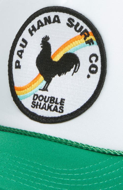 Friday Feelin ' Pau Hana Surf Patch Trucker Hat In Green Split