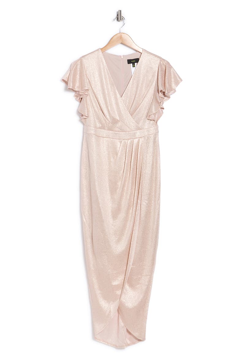 Ruffle Sleeve Tulip Maxi Dress, Alternate, color, GOLD BLUSH