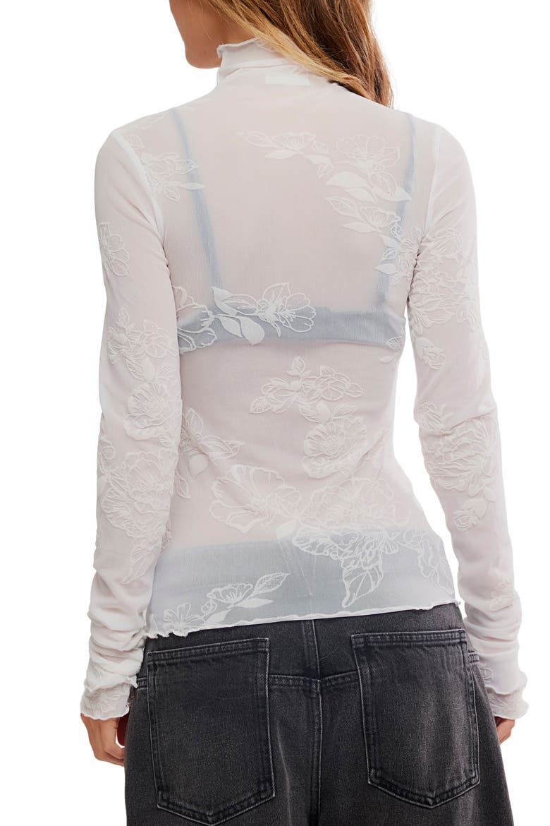 You Decide Lace Mesh Top, Alternate, color, IVORY