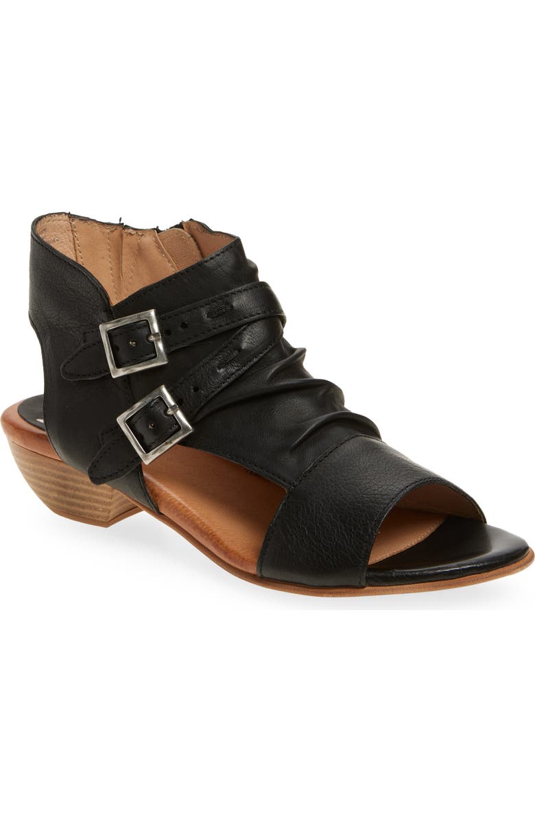 Miz Mooz Cassius Ruched Sandal, Main, color,