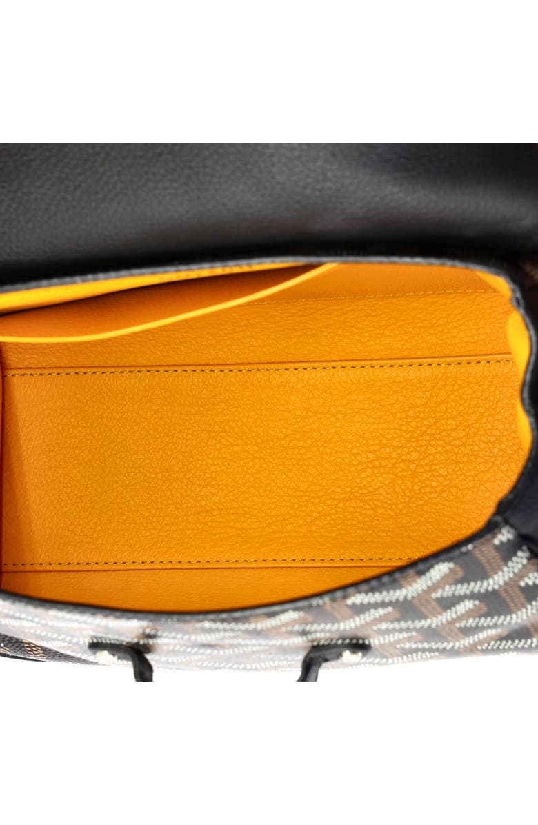 Pre-Owned Goyard Saigon Top Handle Bag Coated Canvas with Leather Mini, Alternate, color, Black