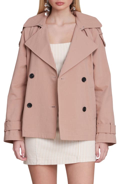 Double Breasted Short Trench Coat