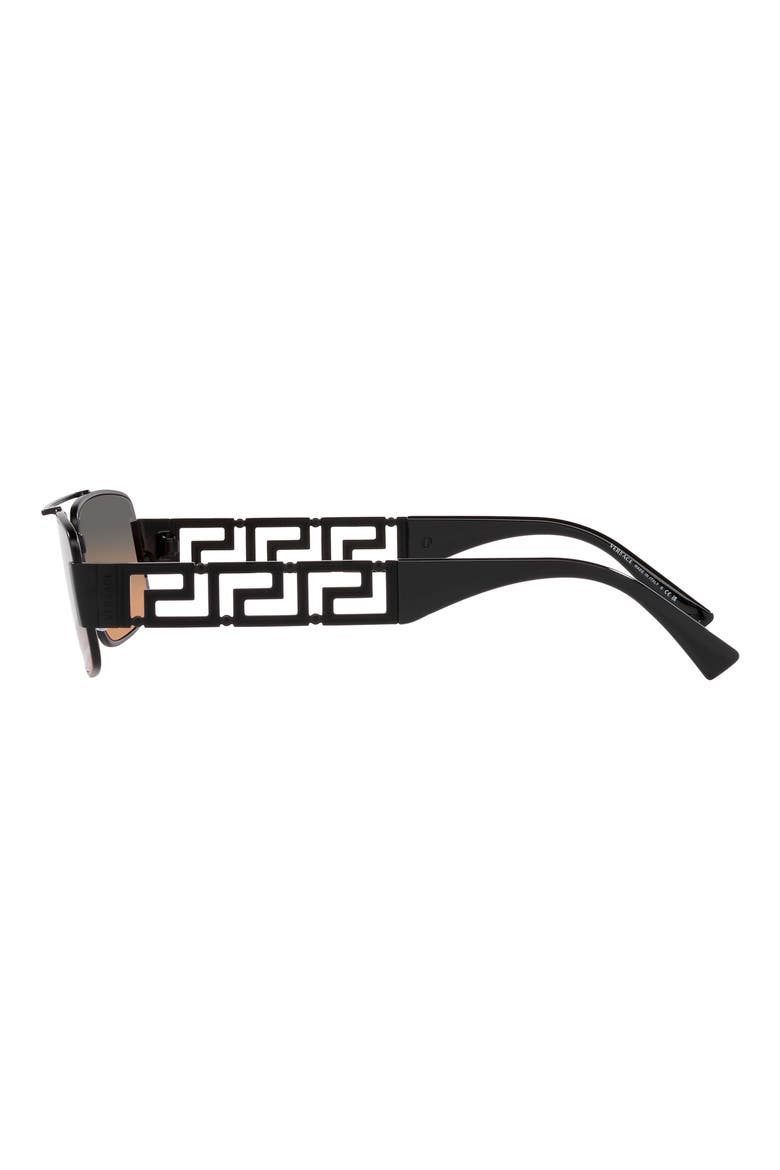 60mm Rectangular Sunglasses, Alternate, color, MATTE BLACK