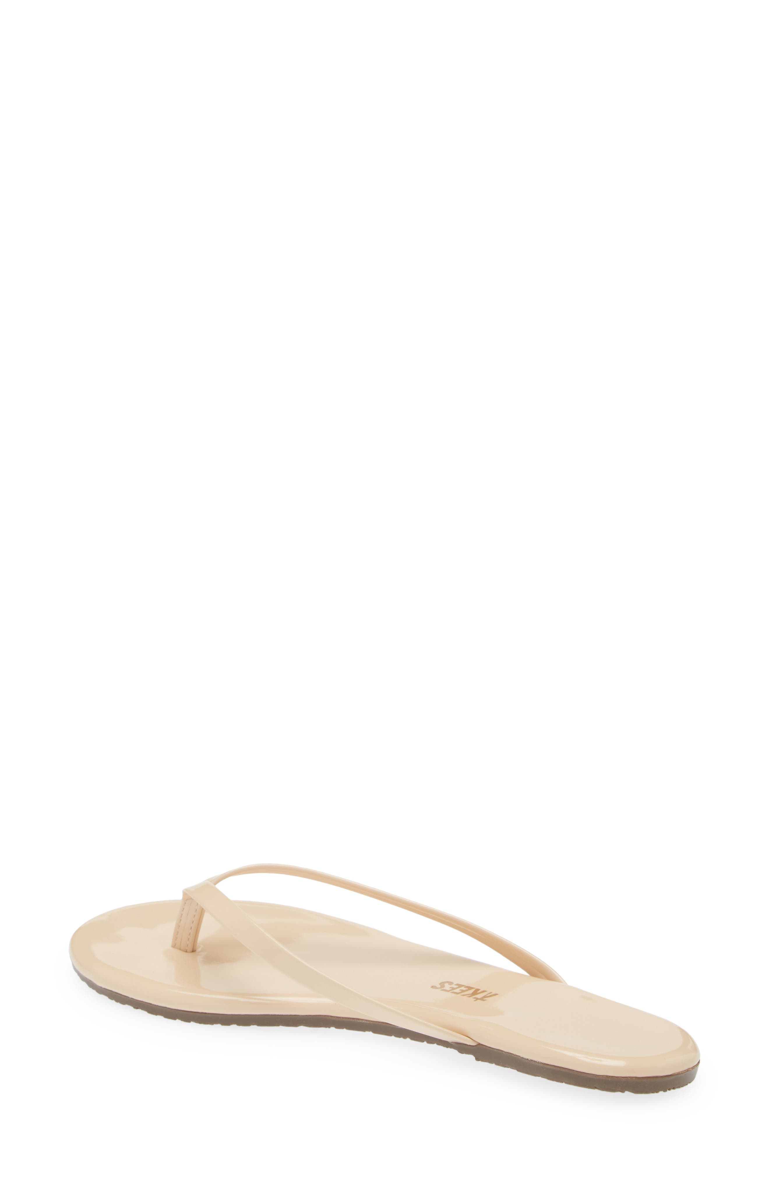 Foundations Gloss Flip Flop, Alternate, color, LINEN