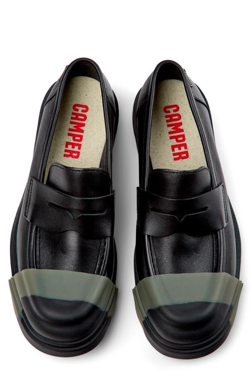 Camper Junction Cap Toe Penny Loafer In Black