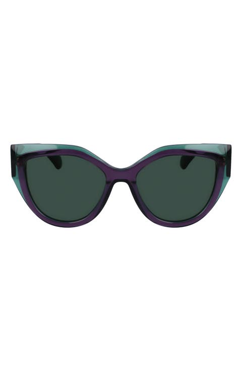 Classic Logo 53mm Cat Eye Sunglasses