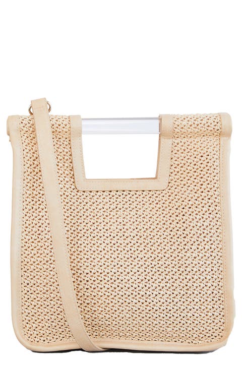 The Naturals Raffia Crossbody Bag