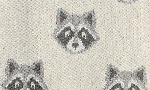 Tucker + Tate Raccoon Jacquard Cotton Sweater Romper In White