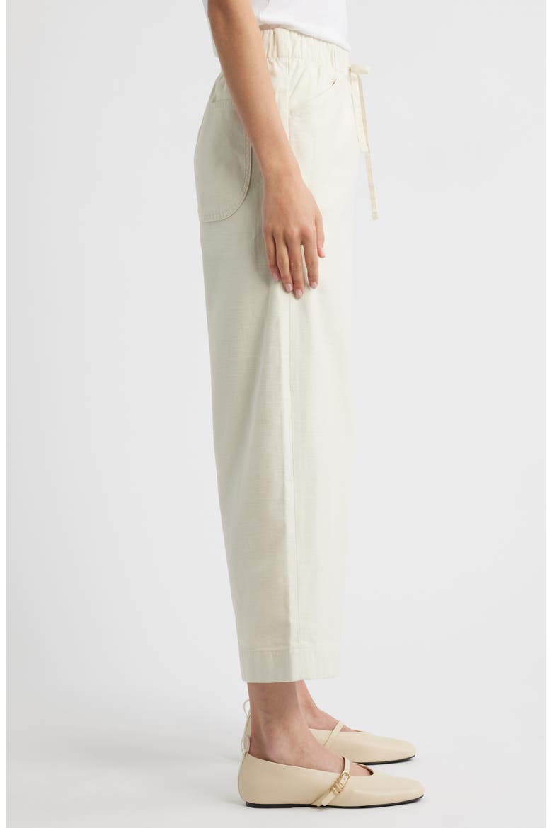 Cleo Wide Leg Cotton Drawstring Pants, Alternate, color, IVORY