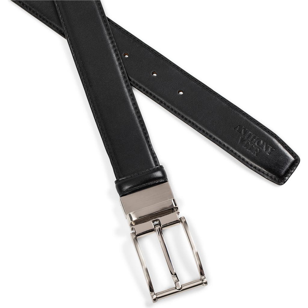 Anthony Veer Bari Leather Belt in Black at Nordstrom, Size 34