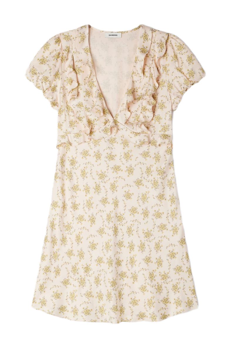 Floral print short dress, Alternate, color, Light pink