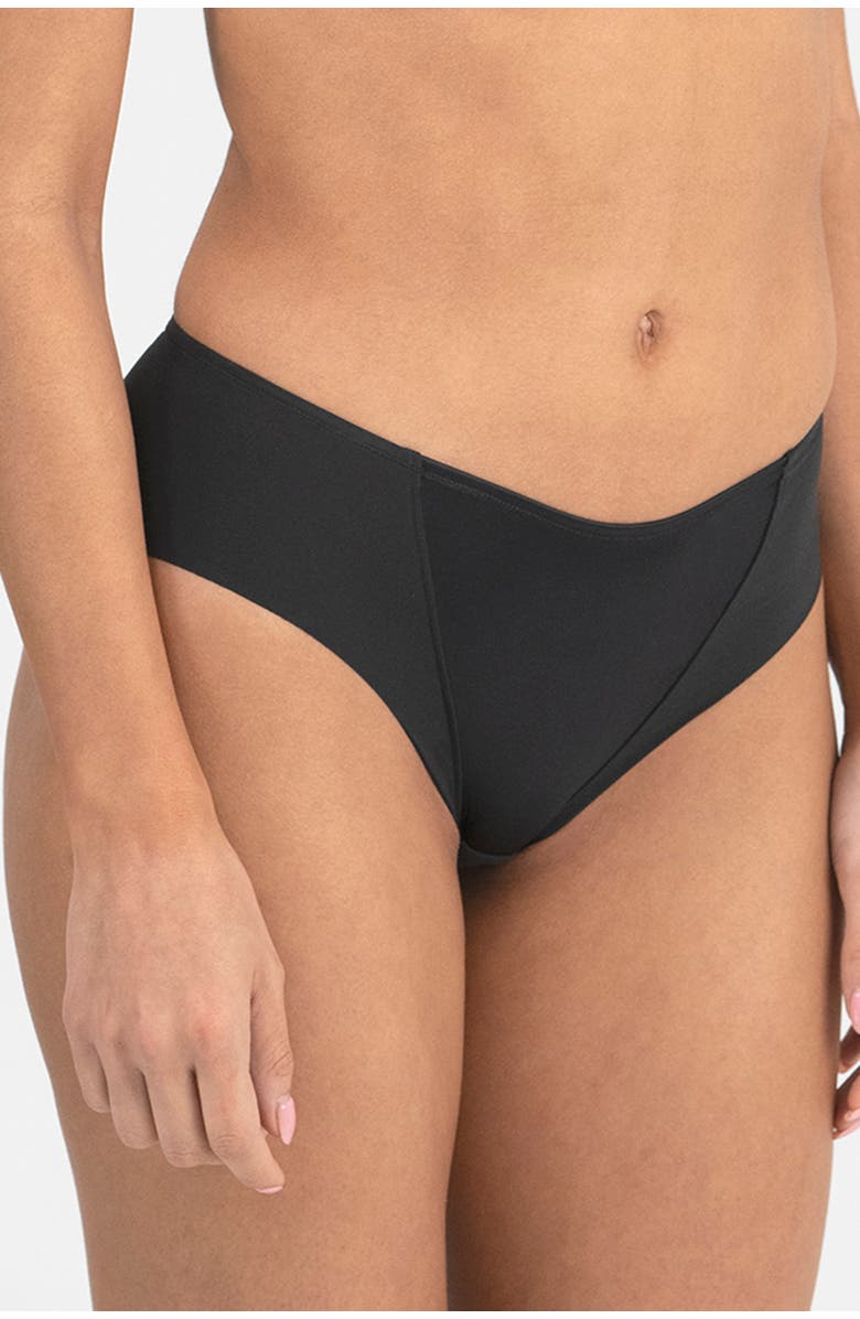 Dominique Intimates Bianca Laser Cut Bonded Brief, Alternate, color, Black