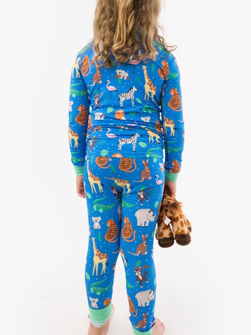 Rufflebutts Gender Inclusive Softsnooze Long Sleeve Pajama Set In Blue
